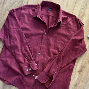 UNTUCKit Men's Maroon Casual Button Down Shirt